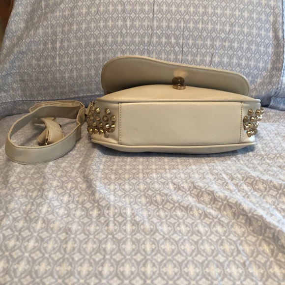 Say What? Faux Leather Bronze Studded Crossbody - Picture 5 of 7